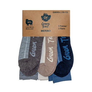 SOCKS MERINO 3 PAIR L 10-13