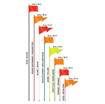 SAFETY FLAG 5 W/STUD MT-BK/OG