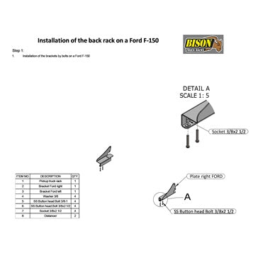 Bison Bumpers Mounting Bracket