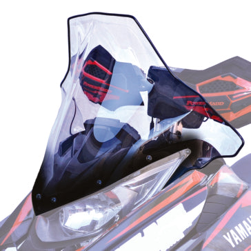 WINDSHIELD LOW 19 inch CLR W/BK GRAP YAM