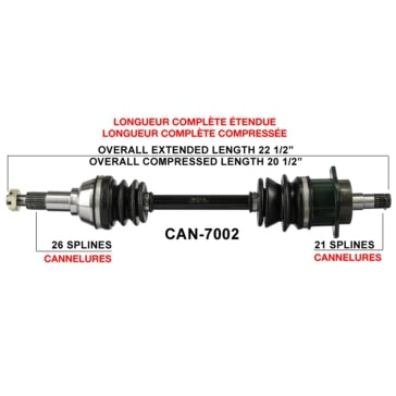 AXLE COMPL C-AM TRAKMOTIVE