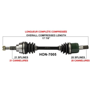 AXLE COMPL HON TRAKMOTIVE