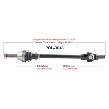 AXLE COMPL POL TRAKMOTIVE