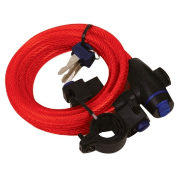 CABLE LOCK 1;8MX12MM RED OXFORD