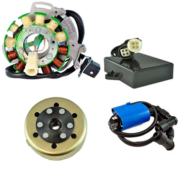 Kimpex HD Stator with Back Plate PeakRPM CDI box External Ignition Coil and Flywheel Kit Fits Yamaha - 345554