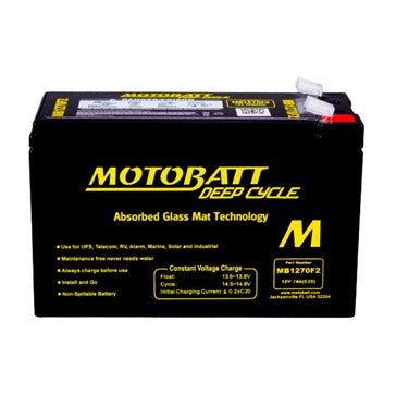 Motobatt Deep Cycle AGM Battery MB1270F2