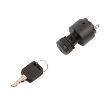 POLY 3-POSITION KEY SWITCH W/CAP-SHORT