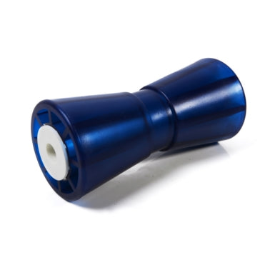 8 inch KEEL ROLLER; 5/8 inch SHAFT; PVC; BLUE -