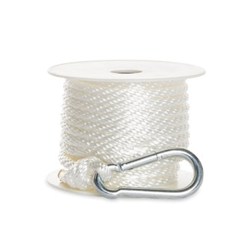 LINE ANCHOR 3/8 inchX50 BRAID W/RING WH