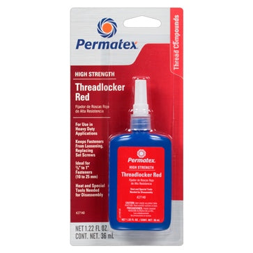 Permatex Red High Strength Threadlocker Liquid