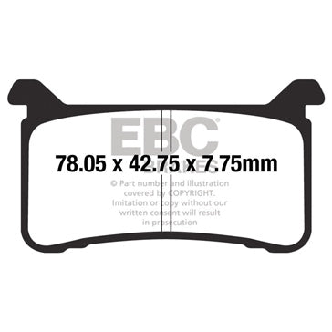 EBC EPFA Series Road Race Brake Pad Sintered metal - Front Right Front left Rear Outer