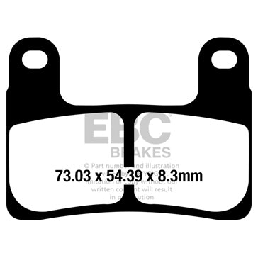 EBC EPFA Series Road Race Brake Pad Sintered metal - Front left; Front right