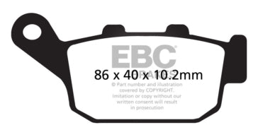 EBC V-Pad Brake Pad Organic - Left Rear Right Rear left