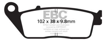 EBC V-Pad Brake Pad Organic - Left Front Right Front left Rear Right Rear left Rear Outer