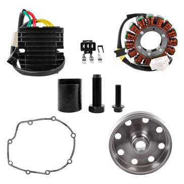 Kimpex HD Stator; Kokusan Flywheel; Mosfet Regulator; Gasket & Puller Recall Kit Fits Aprilia