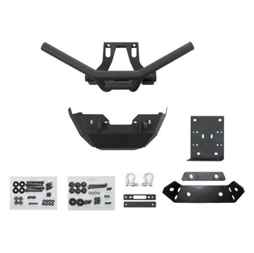 Super ATV Winch Ready Bumper Front - Steel; Diamond texture - Fits Can-am