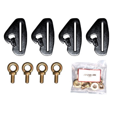 Dragon Fire Racing Harness Quick Release Snap Anchor Black - 2 inch; 3 inch - Quick Release - Yes