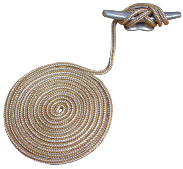 Attwood Premium Gold Dock Line Double Braided Nylon 15' - 3/8 inch - Nylon - Double Braided