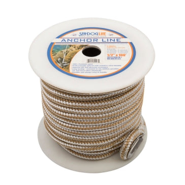 Sea Dog Double Braided Nylon Anchor Line 100' - 1/2 inch - Nylon - Double