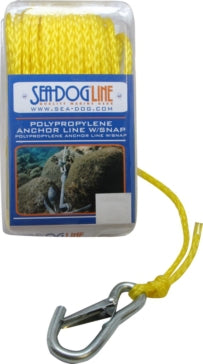 Sea Dog Anchor Line with Snap Poly-Pro 100' - 3/8 inch - Polypropylene - Braided