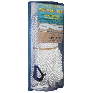 BRP Evinrude Anchor RopeTwisted Nylon 50' - 3/8 inch - Nylon - Twisted