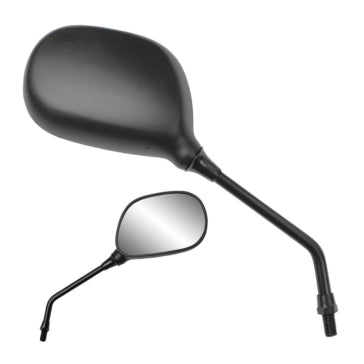 MIRROR YAM STYLE 5.5 inch STEM 7/8 inch BAR BK