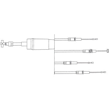 THROTTLE CABLE TRIPLE W/INJ POL