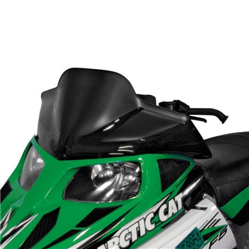 WINDSHIELD LOW 12 inch BK W/BK GRAP A/C