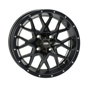 14X7 4/156 4+3 HURRICANE MATTE BK WHEEL