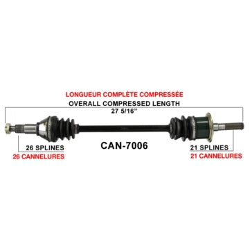 AXLE COMPL C-AM TRAKMOTIVE