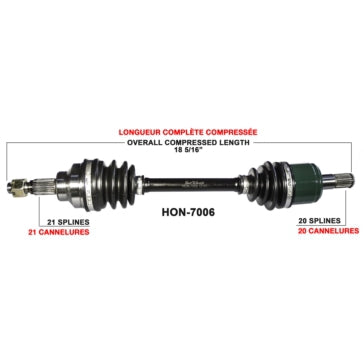 AXLE COMPL HON TRAKMOTIVE