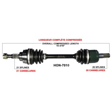 AXLE COMPL HON TRAKMOTIVE