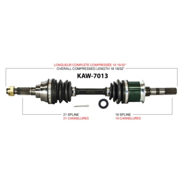 AXLE COMPL KAWA TRAKMOTIVE
