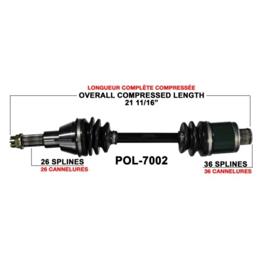 AXLE COMPL POL TRAKMOTIVE