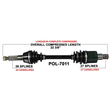 AXLE COMPL POL TRAKMOTIVE