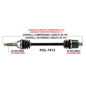 AXLE COMPL POL TRAKMOTIVE