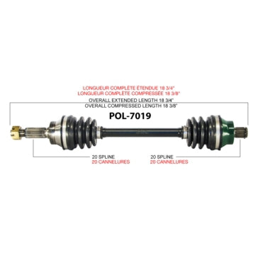 AXLE COMPL POL TRAKMOTIVE