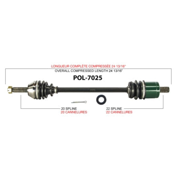 AXLE COMPL POL TRAKMOTIVE