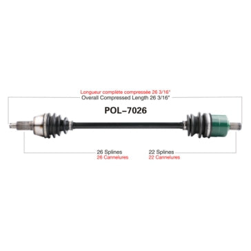 AXLE COMPL POL TRAKMOTIVE