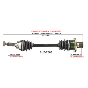 AXLE COMPL SUZ TRAKMOTIVE