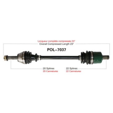 AXLE COMPL POL TRAKMOTIVE