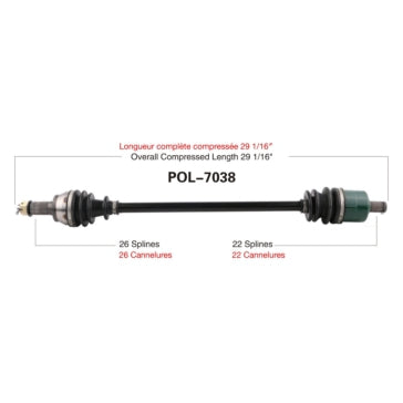 AXLE COMPL POL TRAKMOTIVE