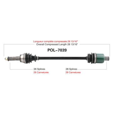 AXLE COMPL POL TRAKMOTIVE