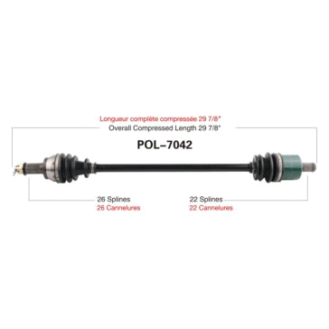 AXLE COMPL POL TRAKMOTIVE