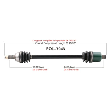 AXLE COMPL POL TRAKMOTIVE