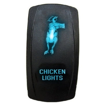 SWITCH ROCKER 5 PINS LED CHICKEN BL