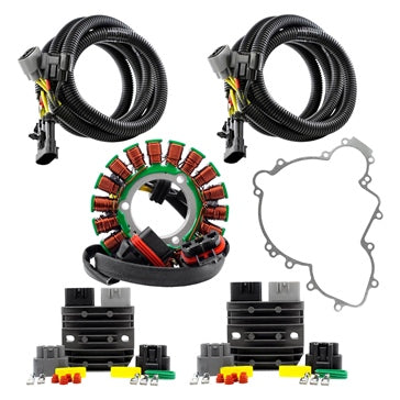 Kimpex HD SPLYT Stator; Voltage Regulator Rectifier & Gasket Kit Fits Polaris