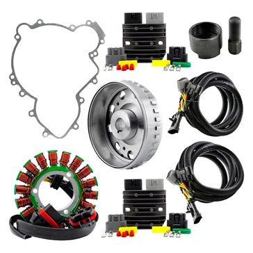 Kimpex HD SPLYT Stator; Voltage Regulator Rectifier & Gasket Kit Fits Polaris