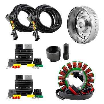 Kimpex HD SPLYT Stator; Voltage Regulator Rectifier & Gasket Kit Fits Polaris