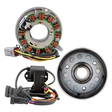 Kimpex HD Stator; Flywheel; CDI Box Ignition Coil Calibration Module Kit Fits Ski-doo